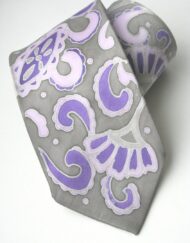Silver Paisley Necktie