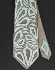 Blue Grey Necktie Abstract