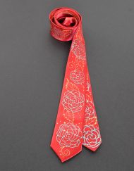 Red Rose Skinny Tie Groom