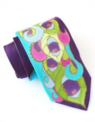 Purple Peacock Necktie