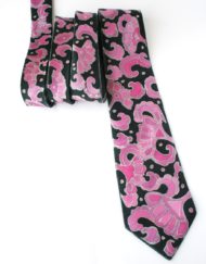 Paisley Black Pink Tie