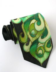 Green Peaock Necktie