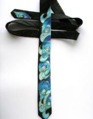 Peacock Feathers Skinny Tie