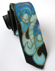 Peacock Feathers Skinny Tie