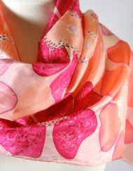 Pink Floral Scarf