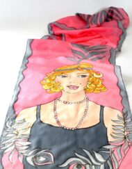 Pink Grey Flapper Scarf