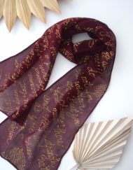 LOTR Book Scarf Maroon