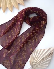 LOTR Book Scarf Maroon