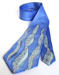 Blue Waves silk neckties