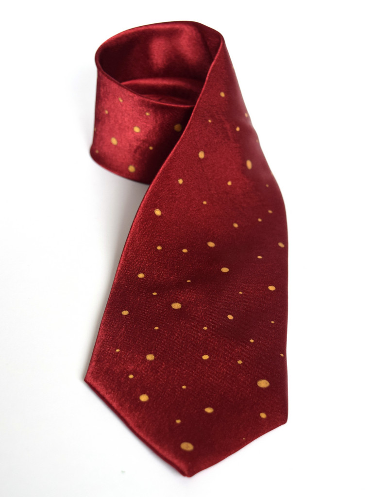Crimson Dotted Tie