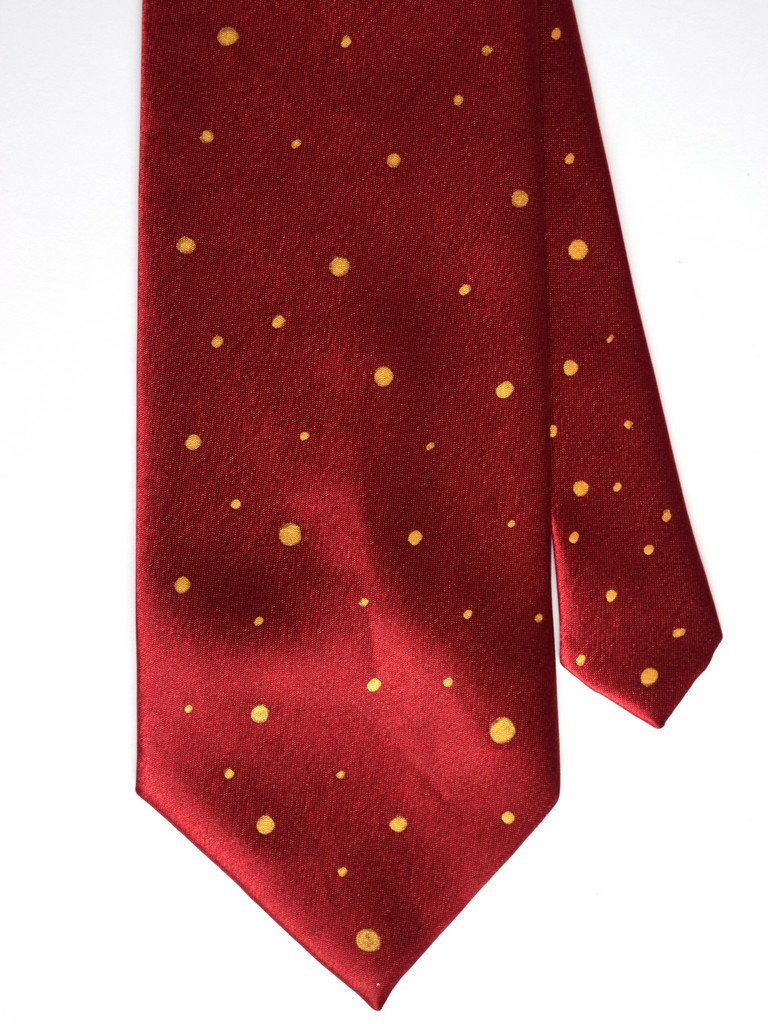 Crimson Dotted Tie