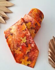 Orange Maple Leaves Tie
