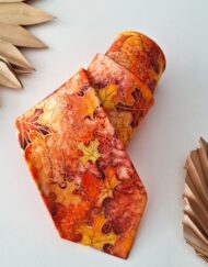 Orange Maple Leaves Tie