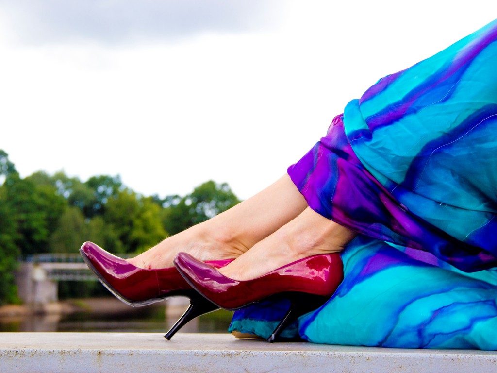 Red Heels & Silk scarves