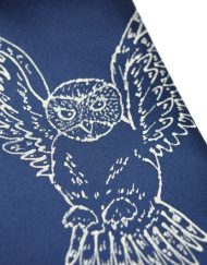 Snowy Owl Blue Tie