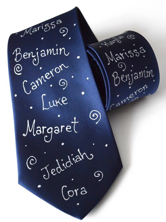 Hand Painted Personalized Name Tie