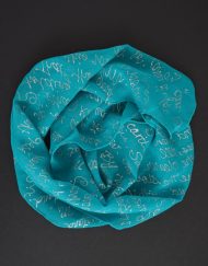 Teal LOTR Book Scarf Black
