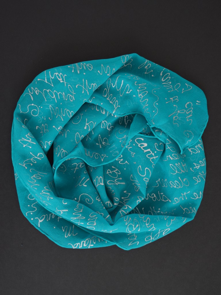Teal LOTR Book Scarf Black