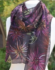 Colorful Black Aster Scarf