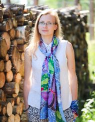 Blue Butterflies Silk Scarf