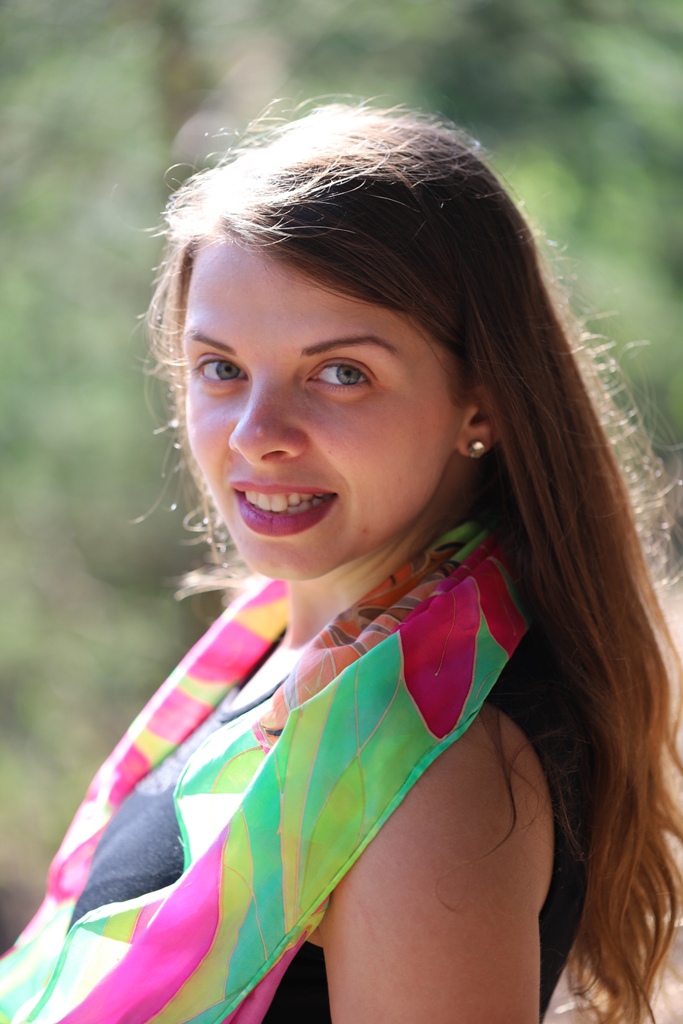 Butterfly Floral Green Scarf