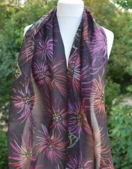 Colorful Black Aster Scarf