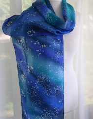 Galaxy Silk Batik Scarf