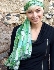 Green Birch Tree Scarf
