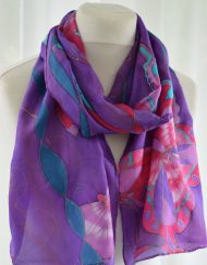 Purple Pink Butterfly Scarf