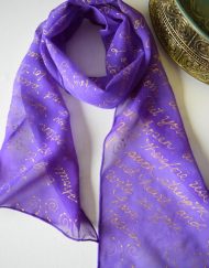 Tolkien Purple Book Scarf