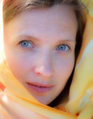 Yellow Butterfly Silk Scarf
