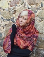 Maroon Terracotta Silk Wrap