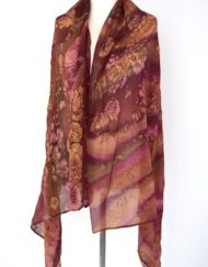 Maroon Terracotta Silk Wrap
