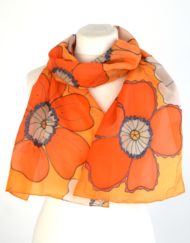 Orange Flower Scarf