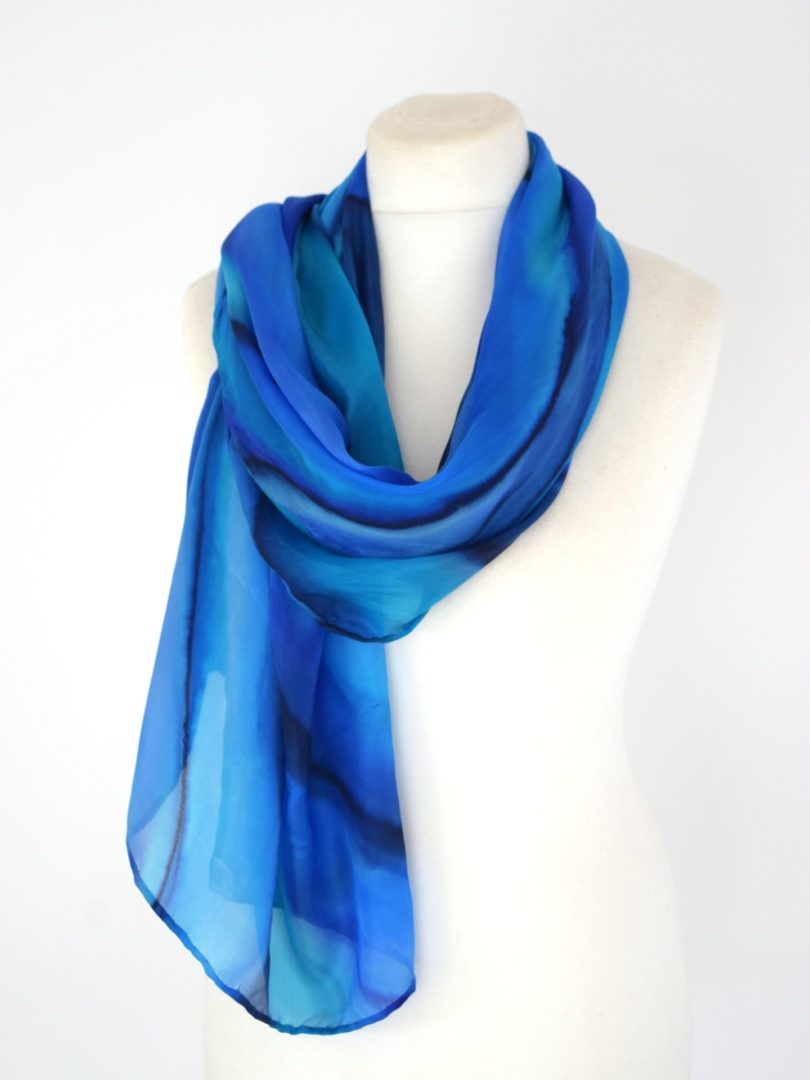Turquoise Blue Silk Wrap