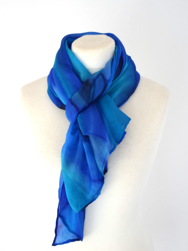 Turquoise Blue Silk Wrap