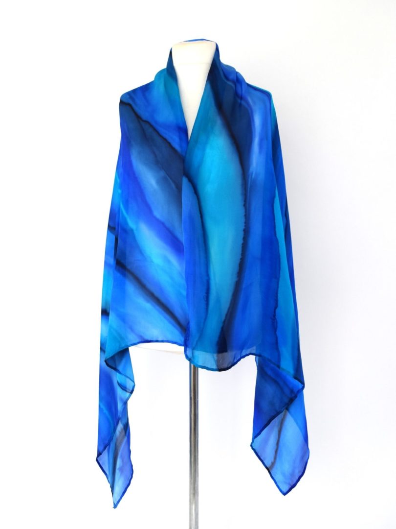 Turquoise Blue Silk Wrap
