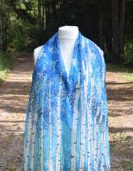 Blue Birch Silk Scarf