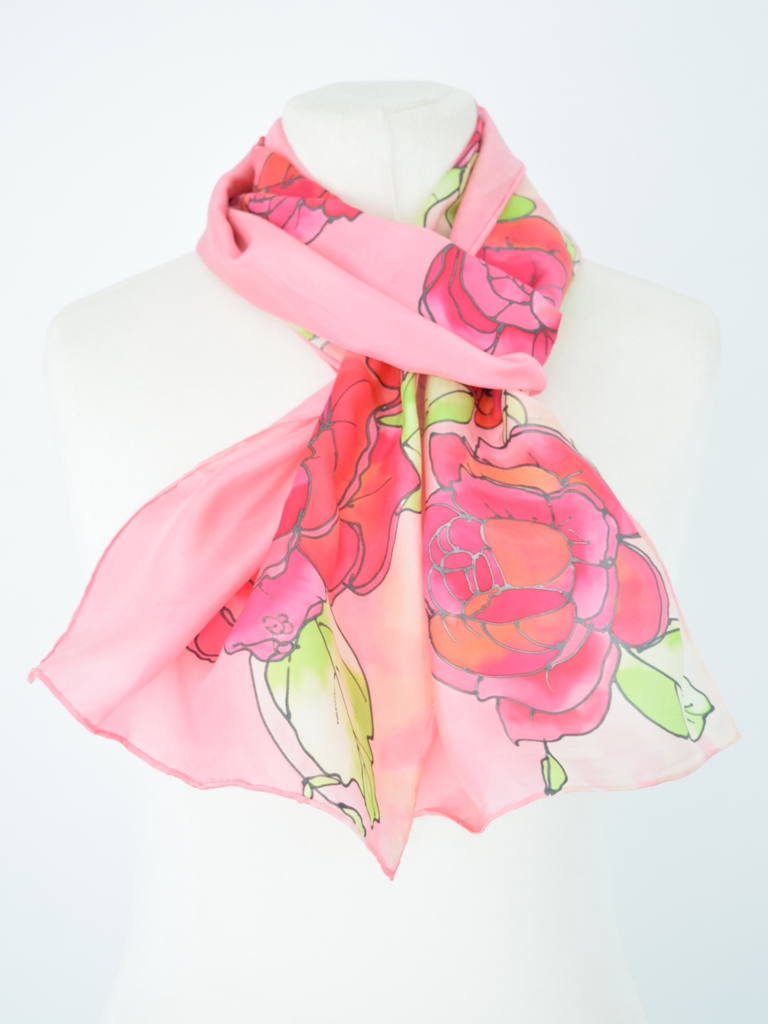 Pink Rose Scarf