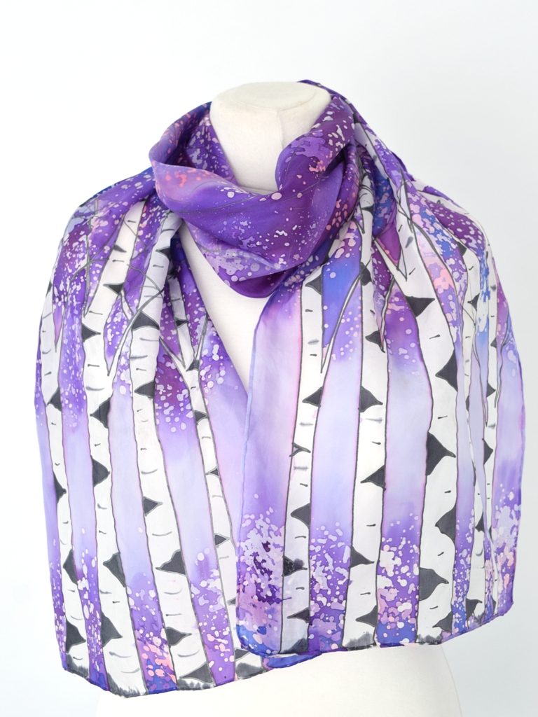 Purple Birch Tree Scarf