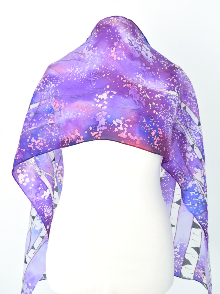Purple Birch Tree Scarf