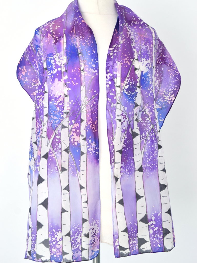 Purple Birch Tree Scarf