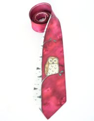 Whtie Birch Owl Tie