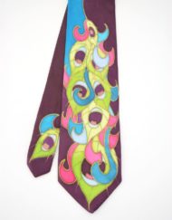 Purple Peacock Necktie