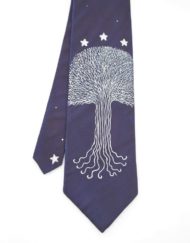White Tree Tie Silk