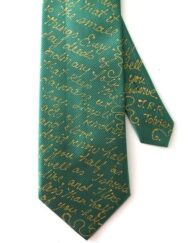 Green book quote tie, LOTR Book Tie
