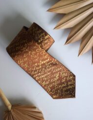 LOTR brown tie, book quote tie